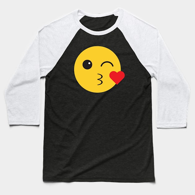 Fun Emoji Art Baseball T-Shirt by Rizaldiuk